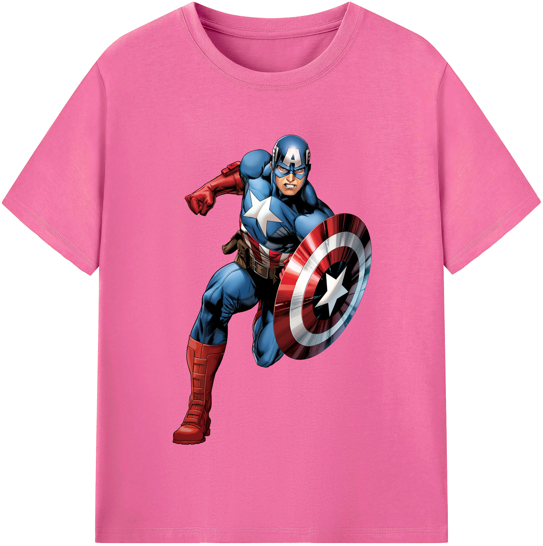 （画像用） アベンジャーズ The Avengers レディースカジュアルプリントTシャツ（綿100％）